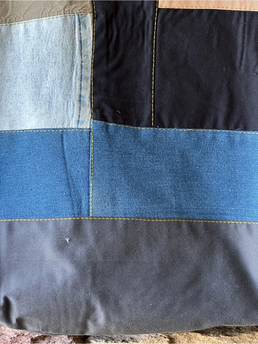 The Mosaic Tote Handmade Upcycled Denim Patchwork Tote Bag Oversized‎